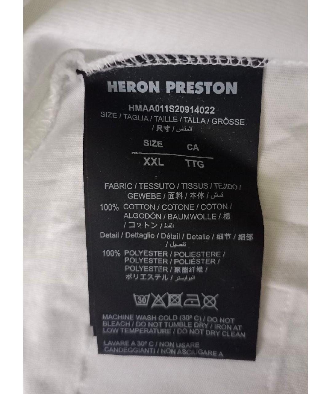 HERON PRESTON Белая хлопковая футболка, фото 6