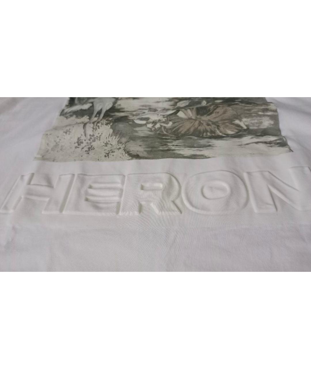 HERON PRESTON Белая хлопковая футболка, фото 7