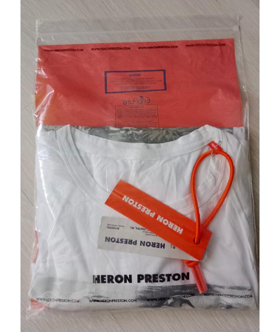 HERON PRESTON Белая хлопковая футболка, фото 8