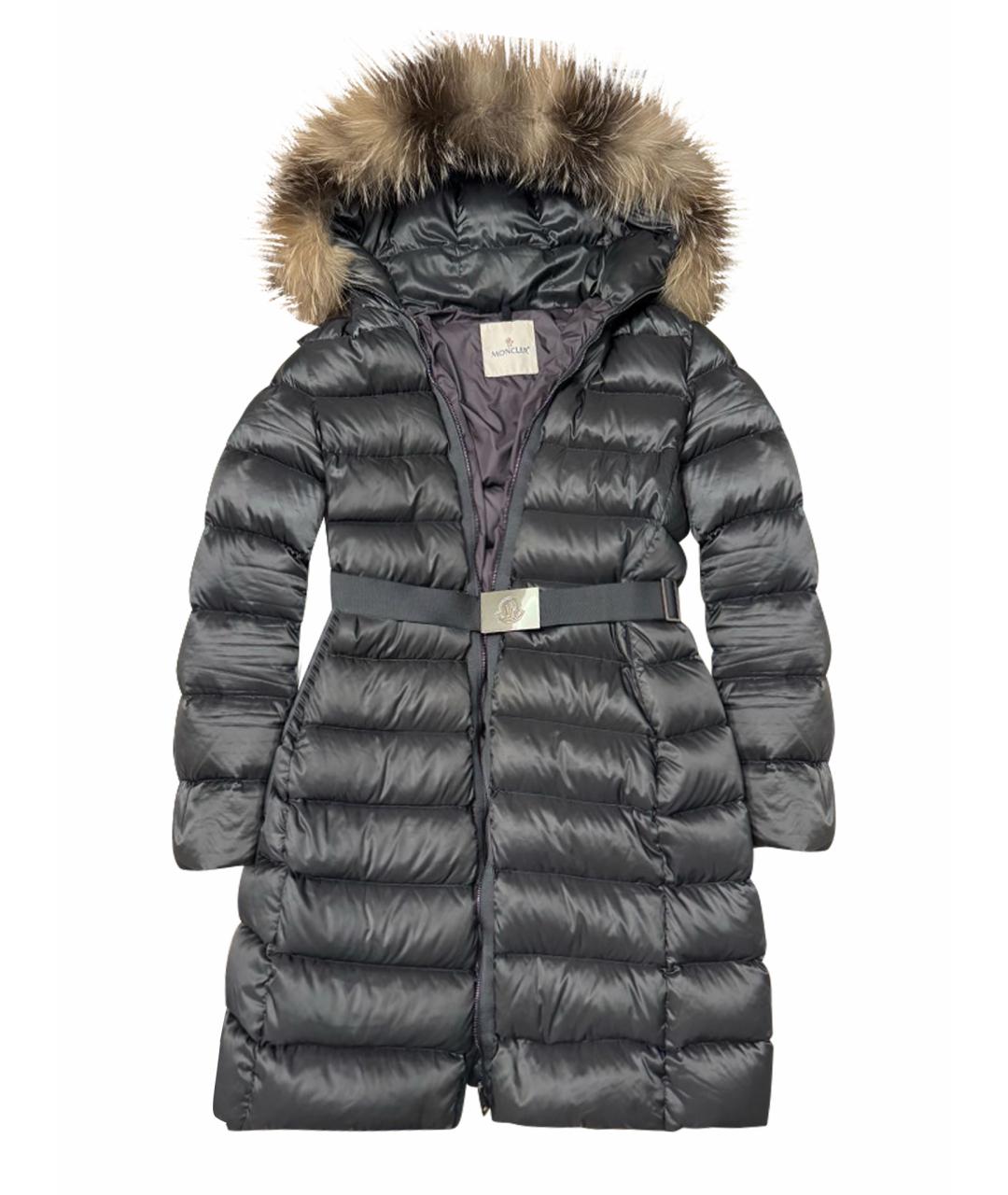 MONCLER Хаки полиамидовый пуховик, фото 1