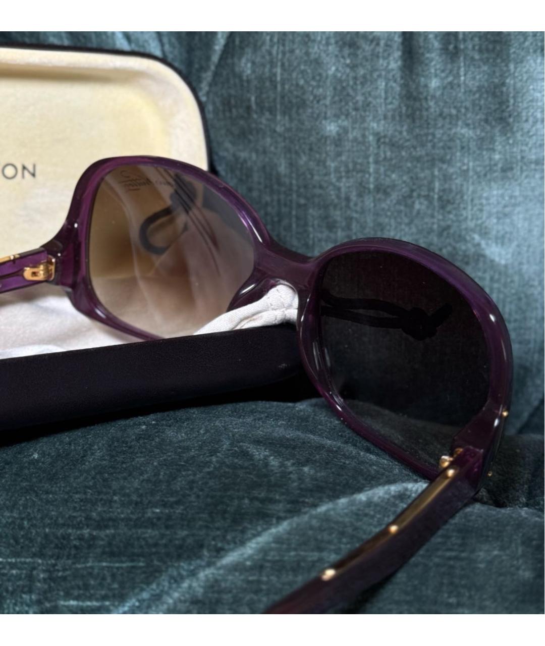 LOUIS VUITTON Фиолетовые пластиковые солнцезащитные очки, фото 2