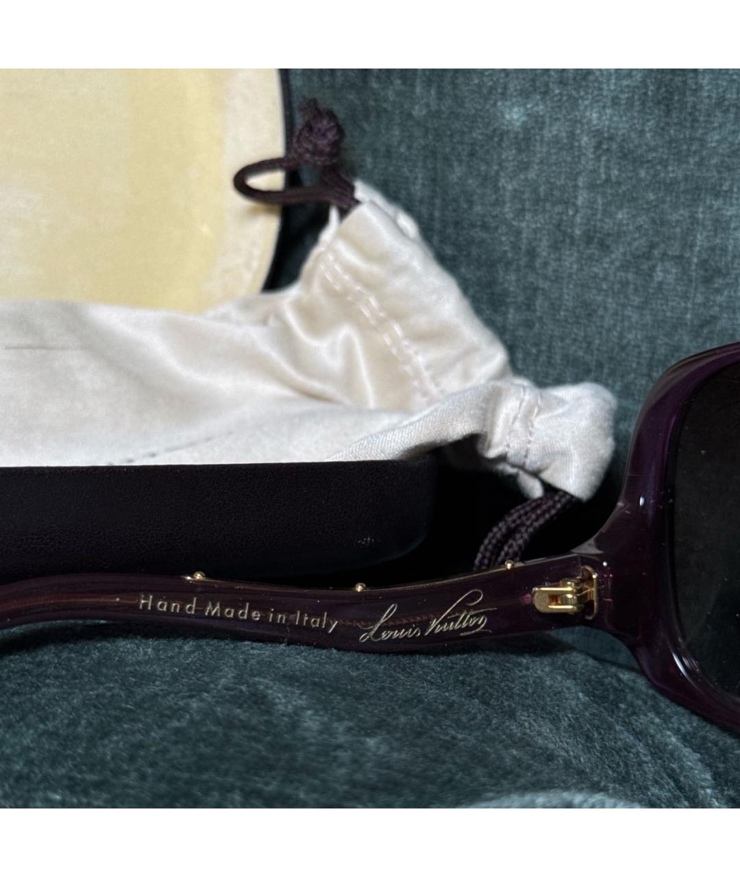 LOUIS VUITTON Фиолетовые пластиковые солнцезащитные очки, фото 8