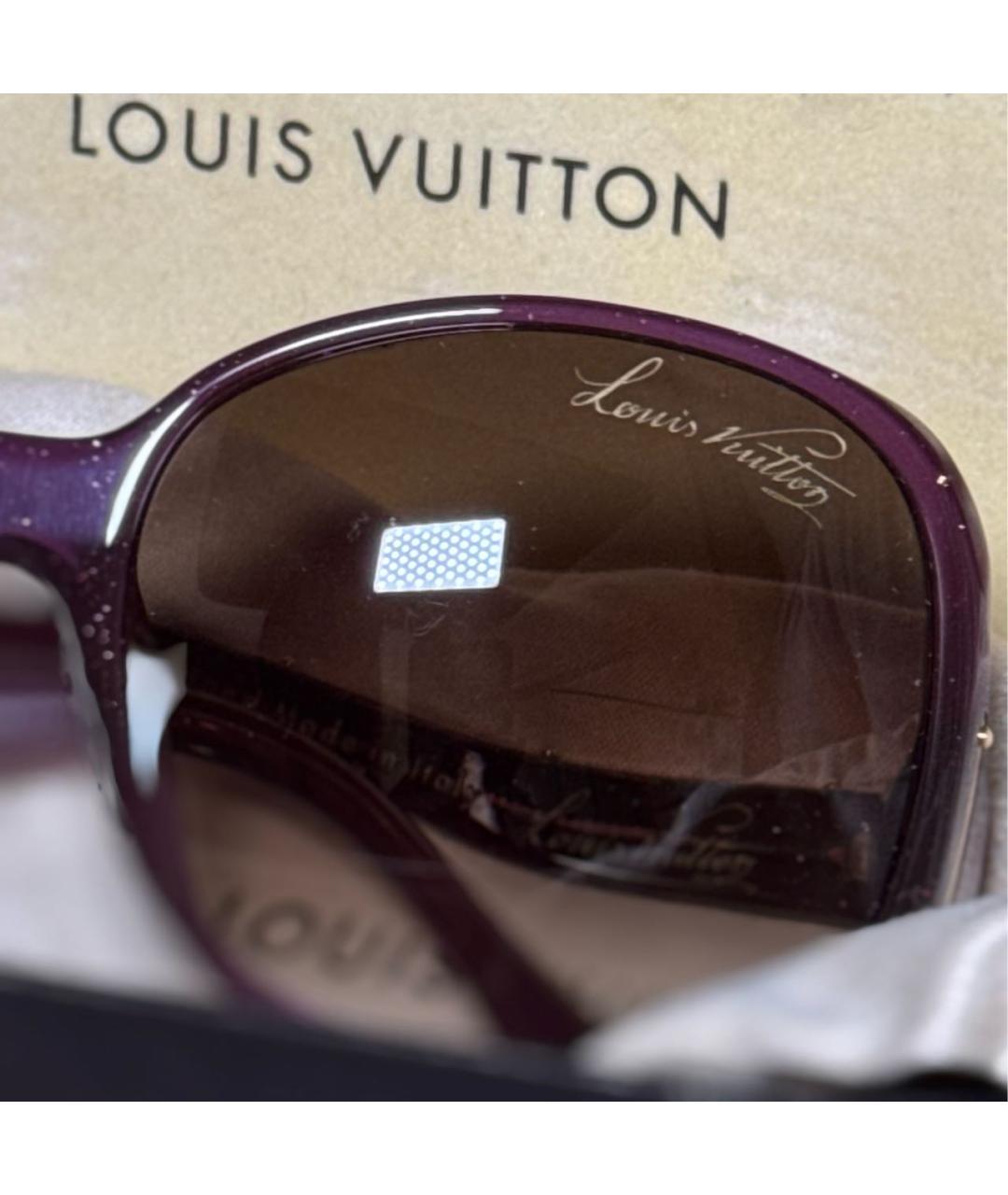 LOUIS VUITTON Фиолетовые пластиковые солнцезащитные очки, фото 7