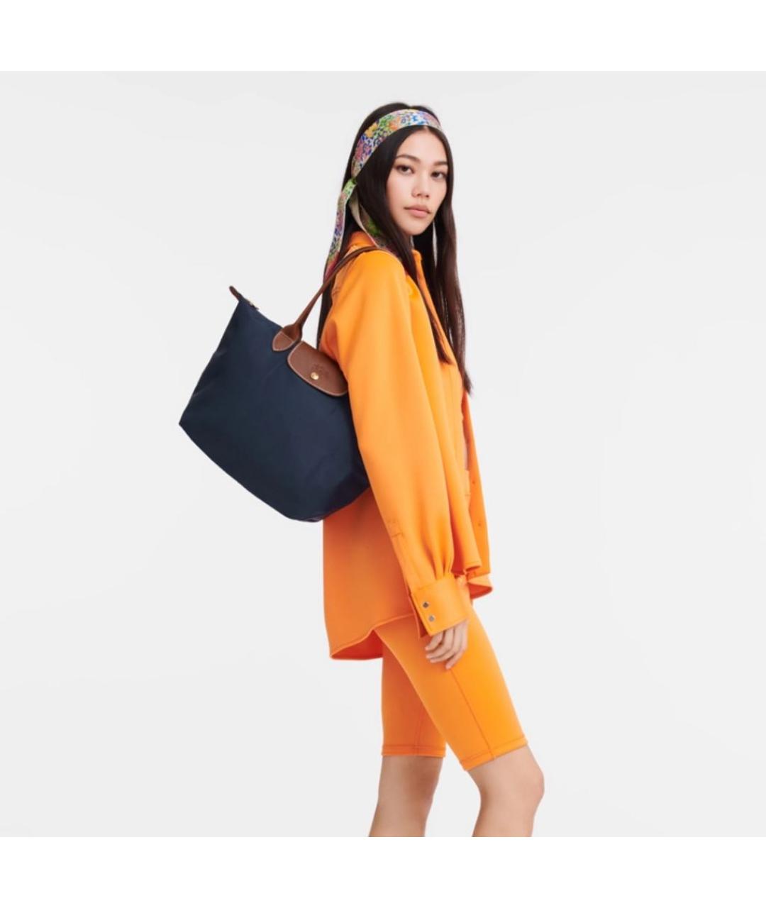 LONGCHAMP Синяя сумка тоут, фото 2