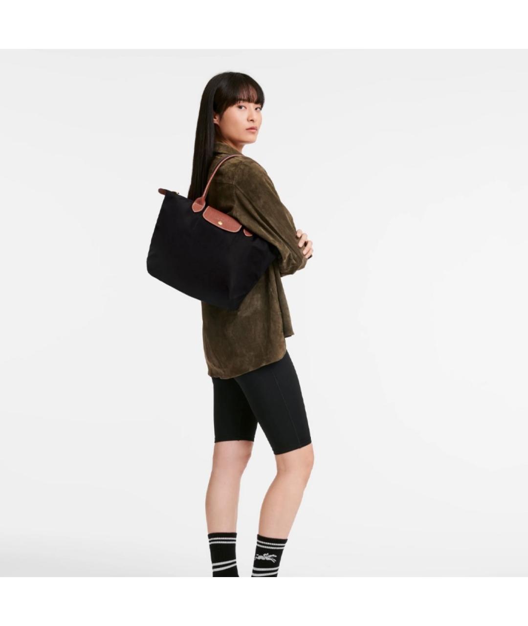 LONGCHAMP Черная сумка тоут, фото 2
