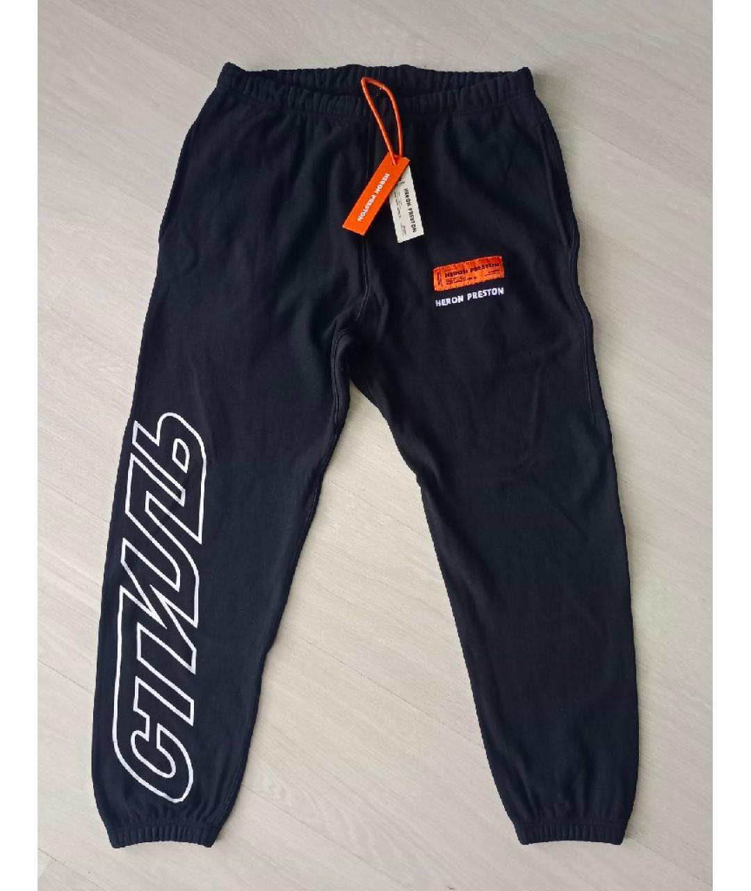 HERON PRESTON Черные хлопко-эластановые повседневные брюки, фото 9