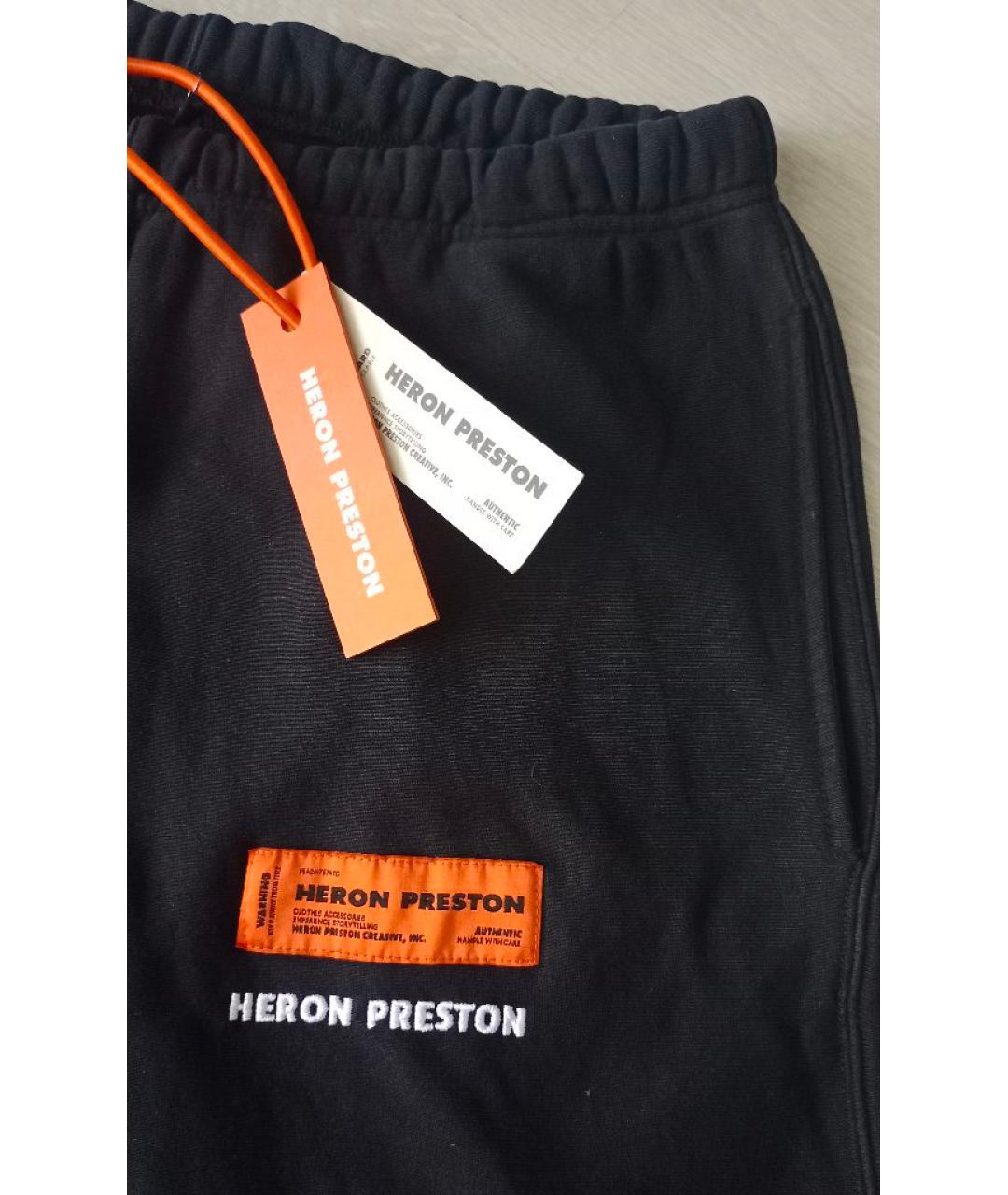 HERON PRESTON Черные хлопко-эластановые повседневные брюки, фото 5
