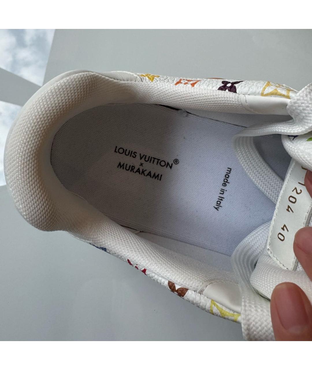 LOUIS VUITTON Белые кожаные кеды, фото 5