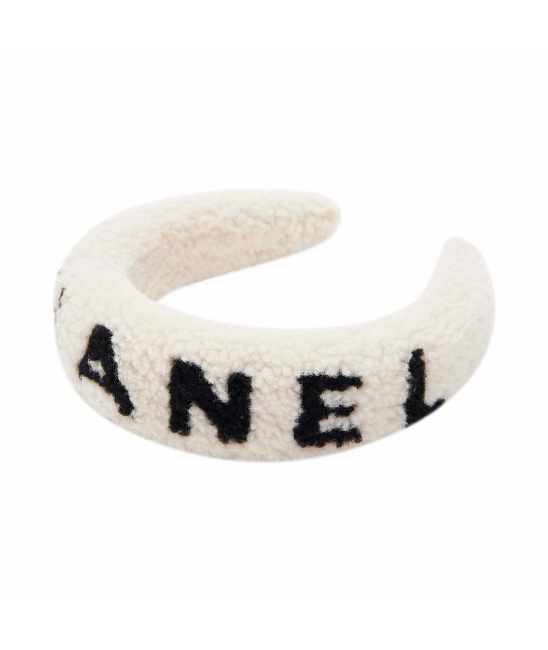 CHANEL Белые шерстяные наушники, фото 1