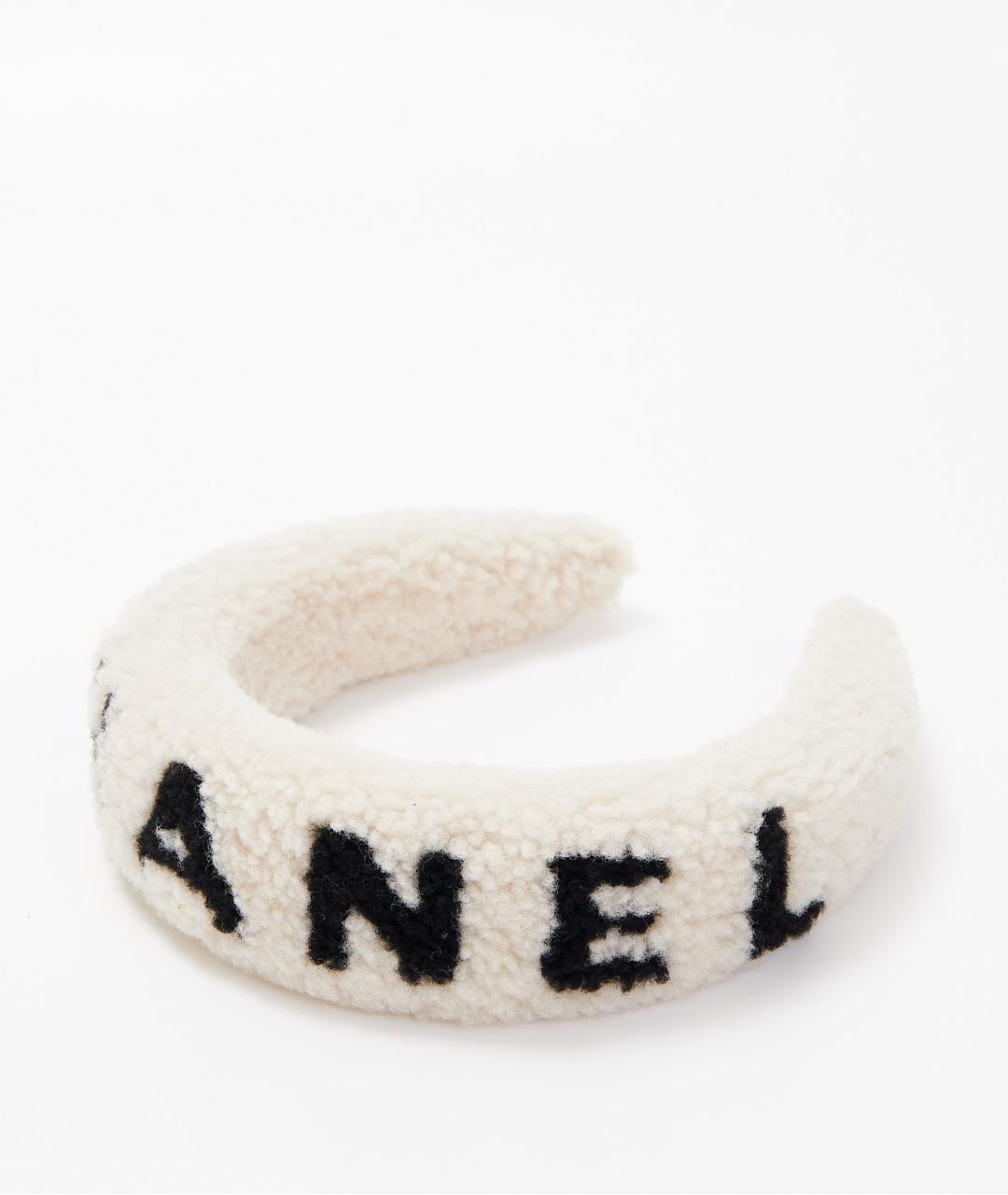 CHANEL Белые шерстяные наушники, фото 5