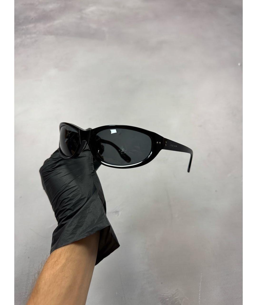 YOHJI YAMAMOTO Черные пластиковые солнцезащитные очки, фото 2