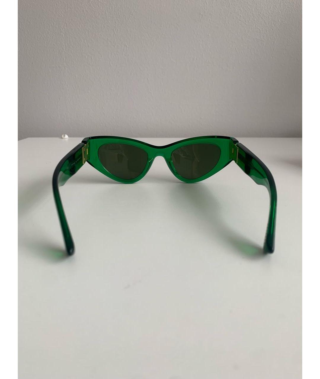 BOTTEGA VENETA Зеленые пластиковые солнцезащитные очки, фото 7