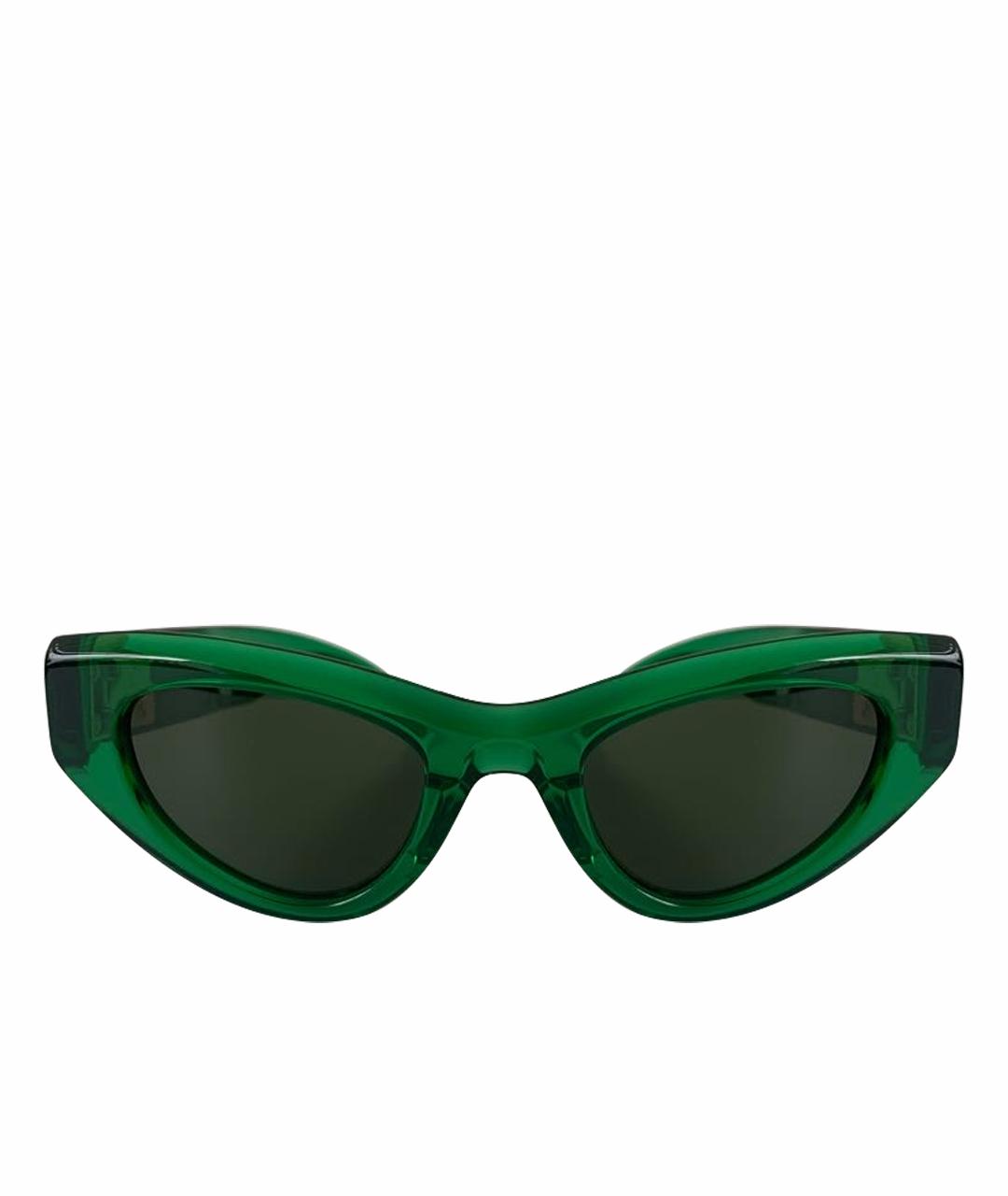 BOTTEGA VENETA Зеленые пластиковые солнцезащитные очки, фото 8