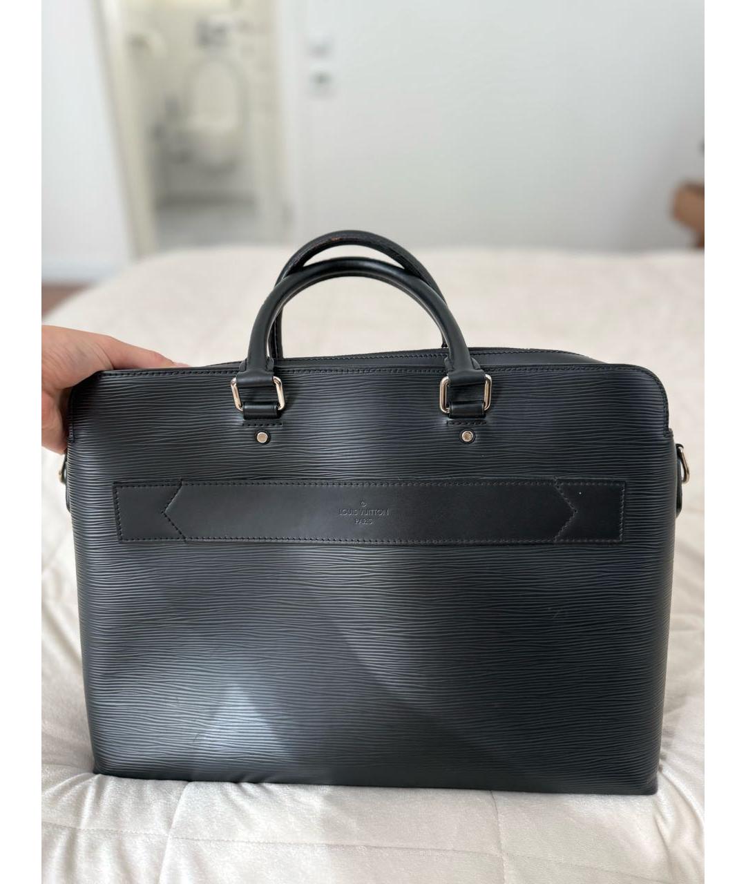 LOUIS VUITTON Черный портфель, фото 8