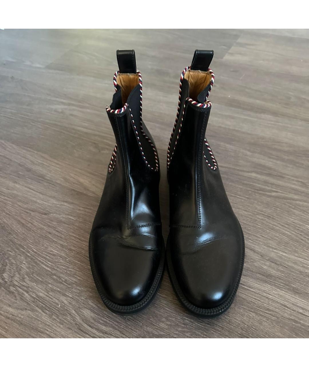 GUCCI Черные высокие ботинки из лакированной кожи, фото 2