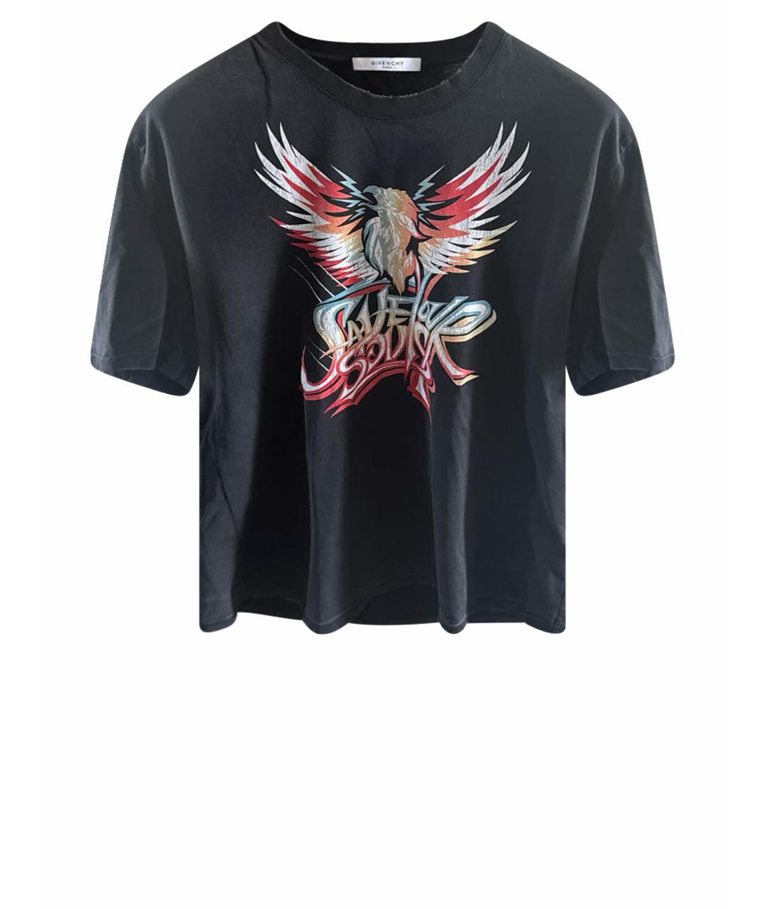 GIVENCHY Антрацитовая хлопковая футболка, фото 1
