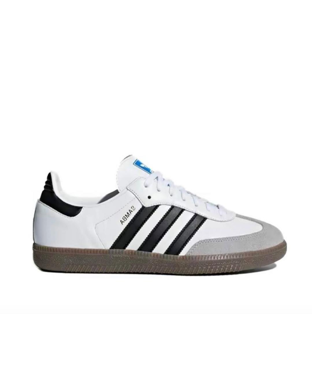 ADIDAS Белые кожаные кроссовки, фото 1