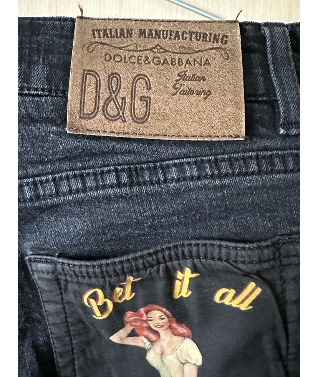 DOLCE&GABBANA Черные джинсы, фото 4