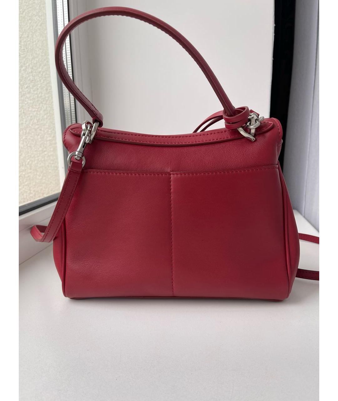 BALENCIAGA Красная кожаная сумка через плечо, фото 3