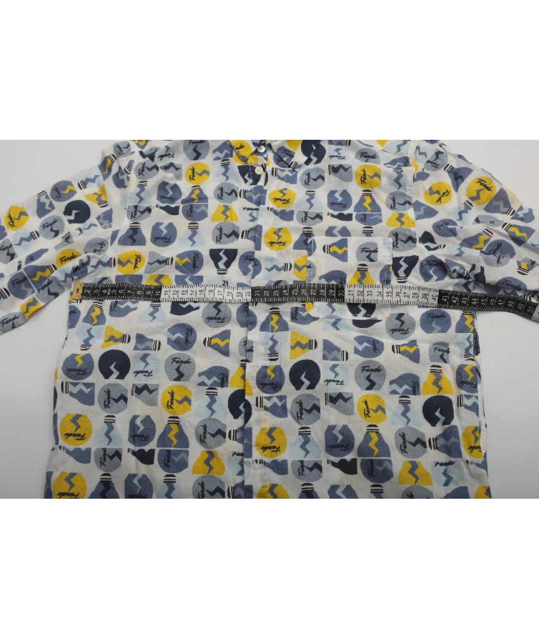FENDI KIDS Мульти хлопковая детская рубашка, фото 8