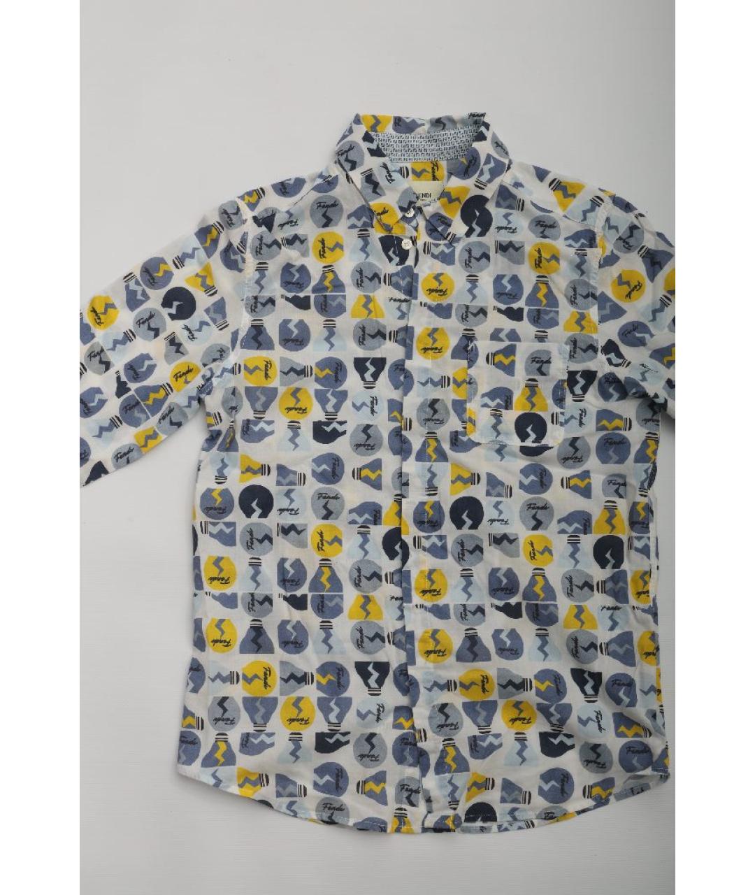 FENDI KIDS Мульти хлопковая детская рубашка, фото 3