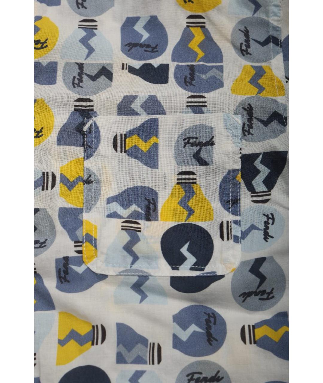 FENDI KIDS Мульти хлопковая детская рубашка, фото 4