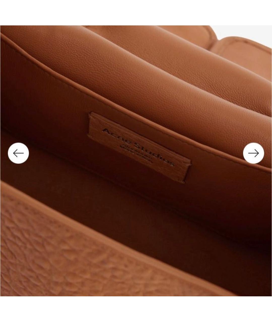 ACNE STUDIOS Коричневая кожаная сумка через плечо, фото 4