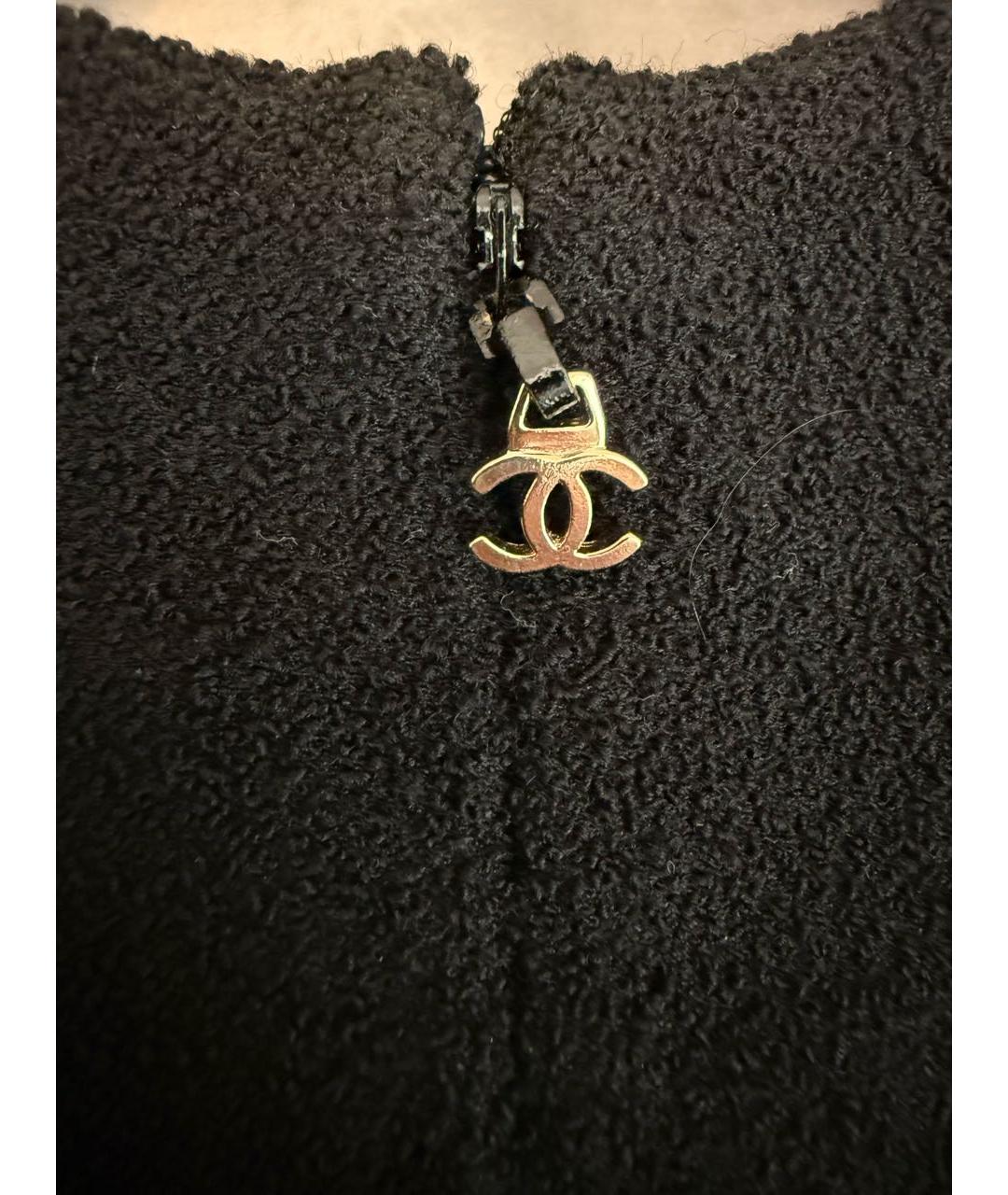 CHANEL Черное твидовое повседневное платье, фото 7