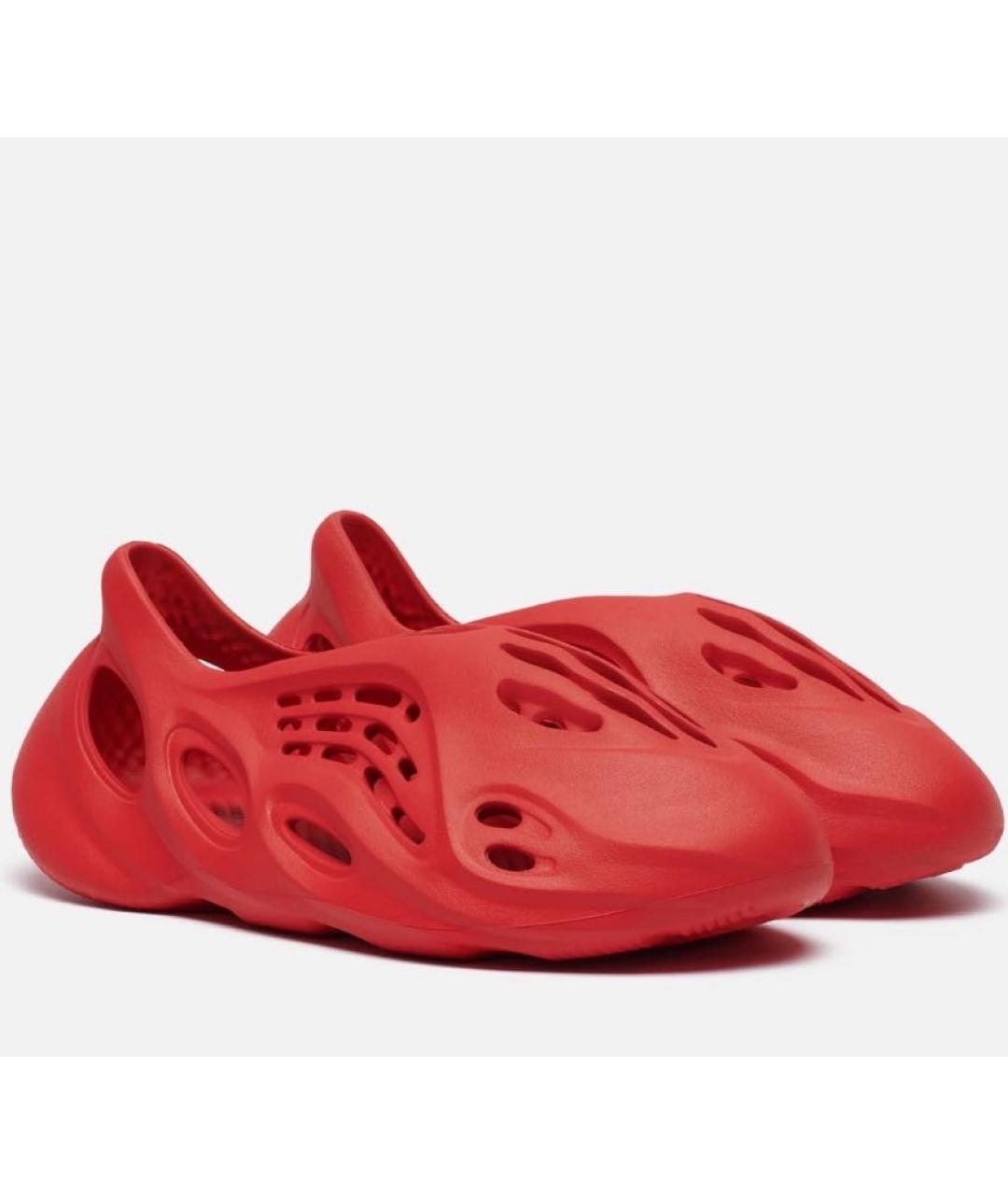 ADIDAS YEEZY Красные резиновые шлепанцы, фото 2