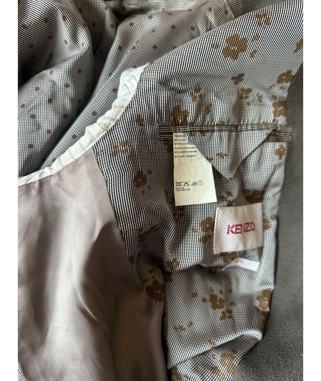 KENZO Хаки пальто, фото 4
