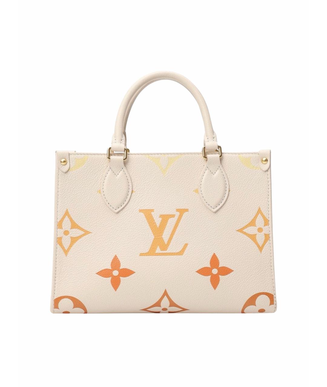 LOUIS VUITTON Бежевая кожаная сумка тоут, фото 1