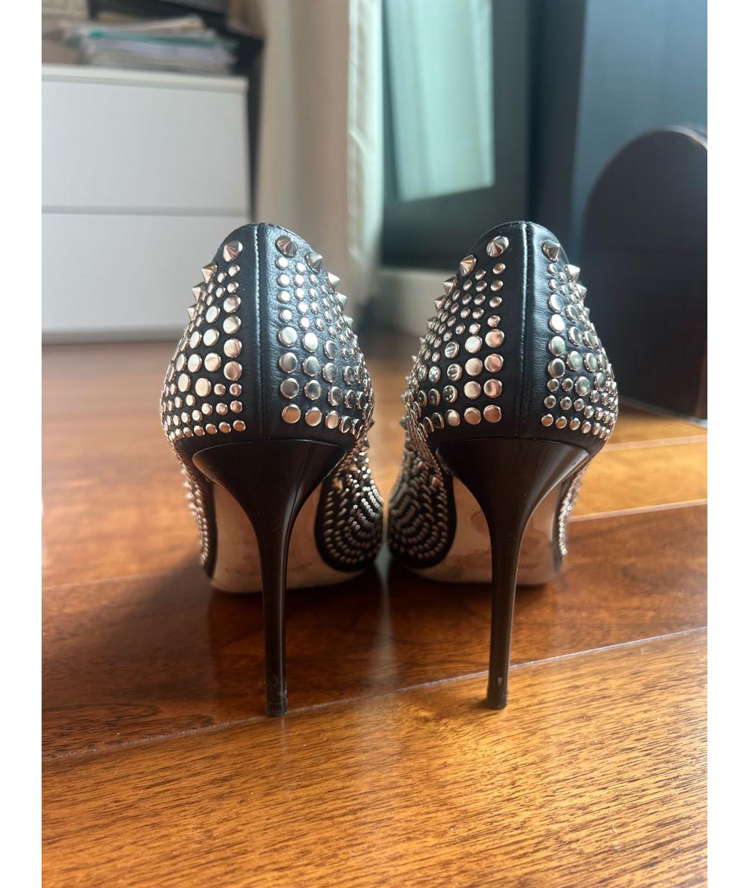 JIMMY CHOO Серебряные кожаные туфли, фото 4