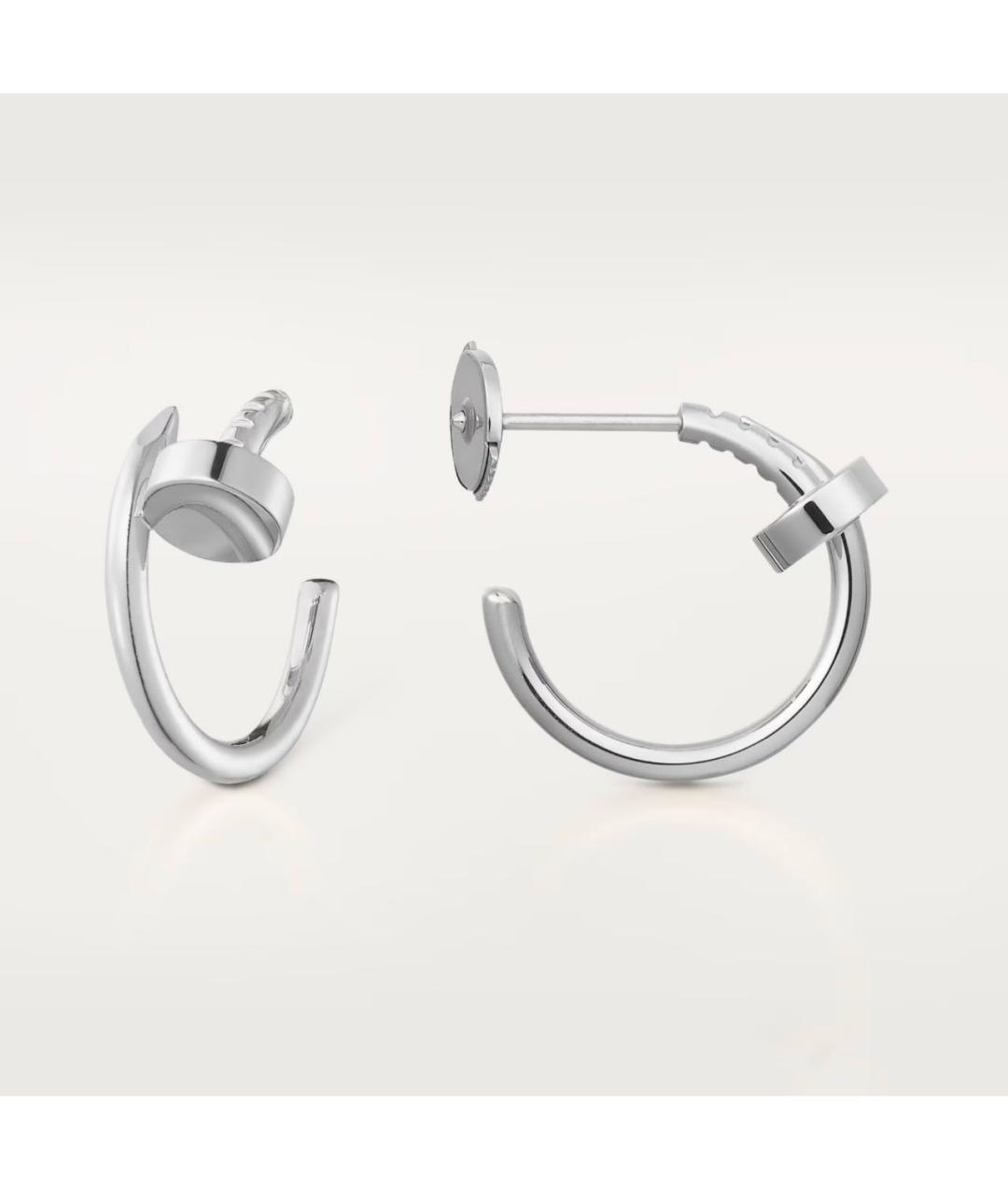CARTIER Серебряные серьги из белого золота, фото 3