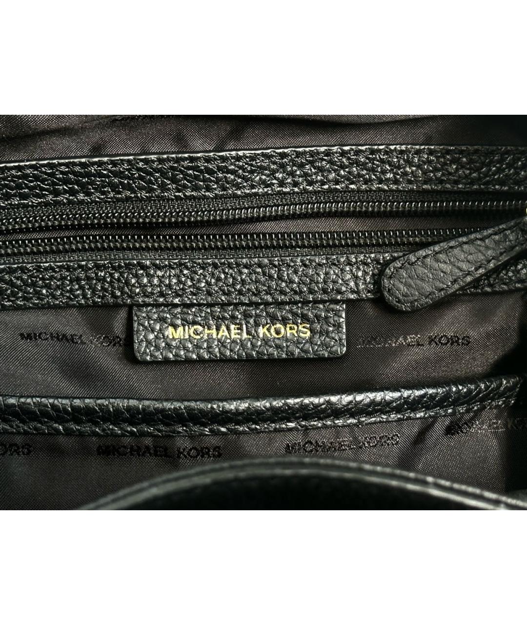 MICHAEL KORS Черный кожаный рюкзак, фото 7