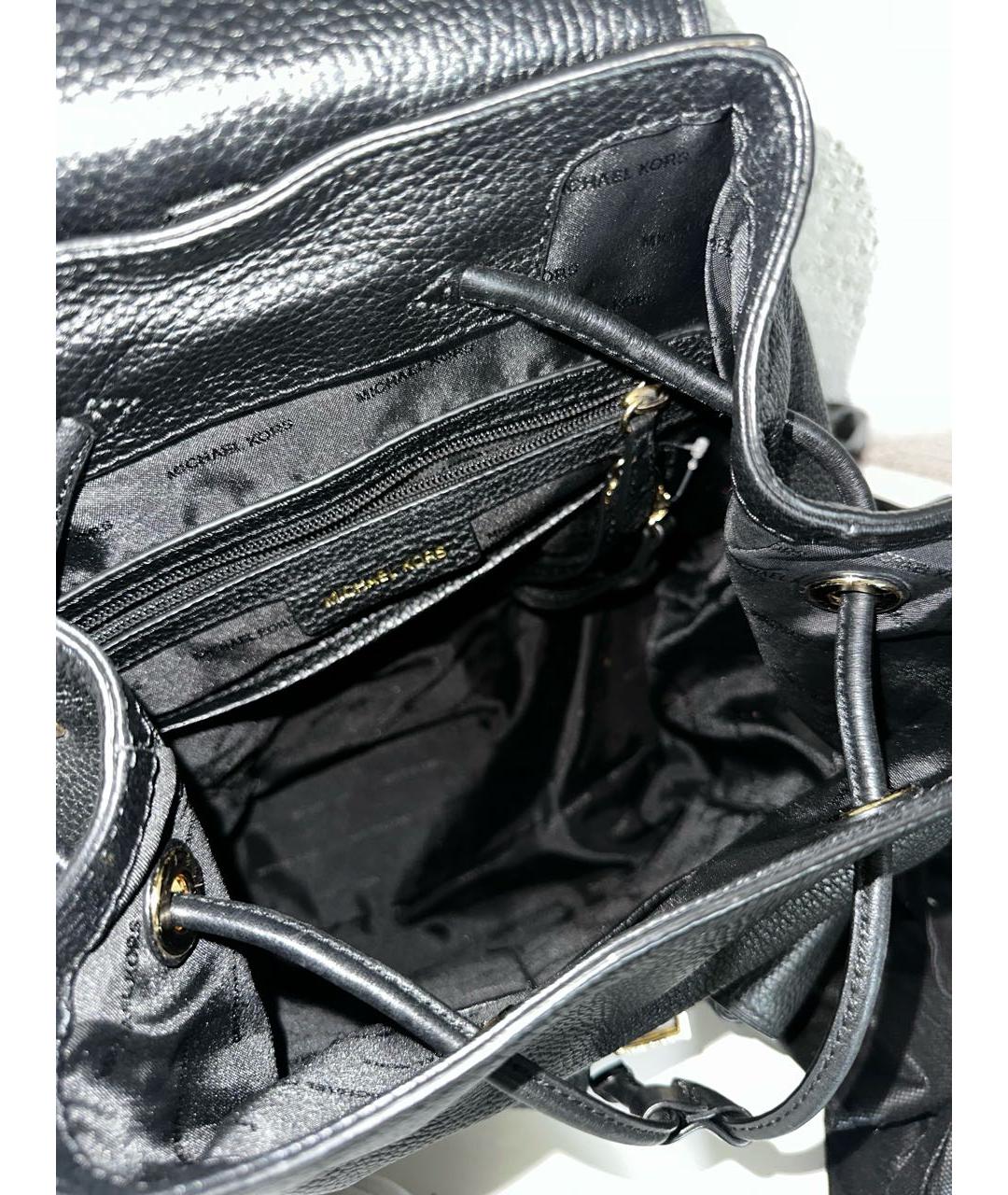 MICHAEL KORS Черный кожаный рюкзак, фото 4