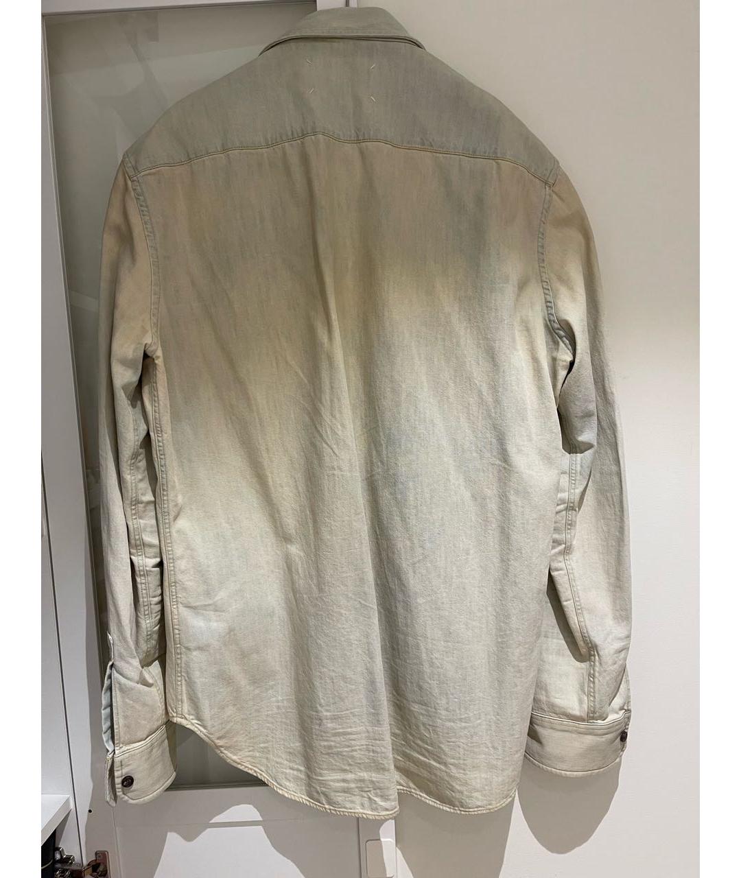MAISON MARGIELA Голубая хлопковая классическая рубашка, фото 2