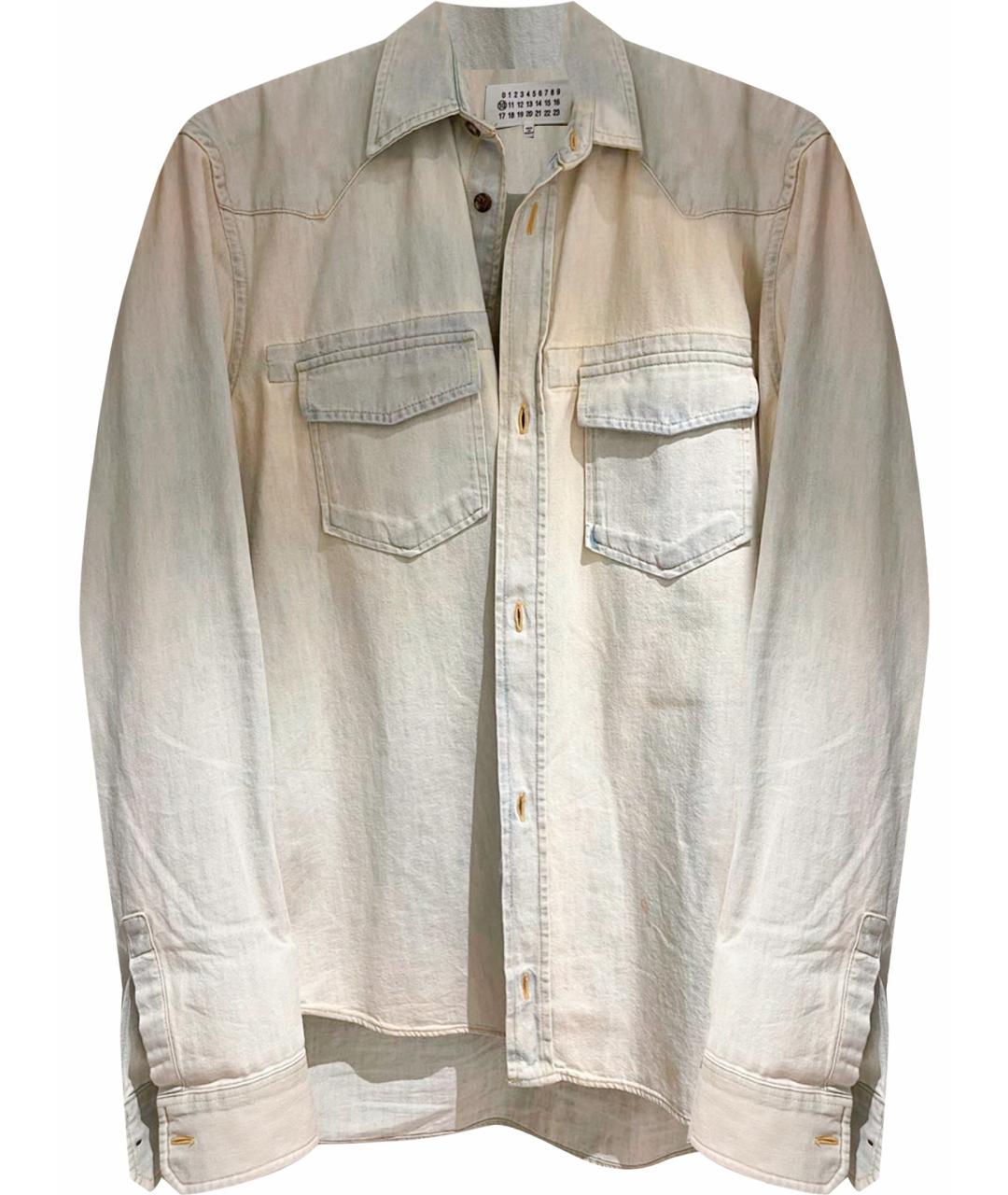 MAISON MARGIELA Голубая хлопковая классическая рубашка, фото 1