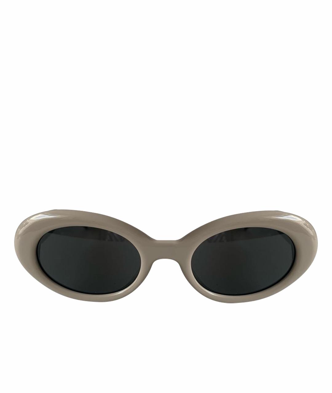 MAISON MARGIELA Бежевые пластиковые солнцезащитные очки, фото 1