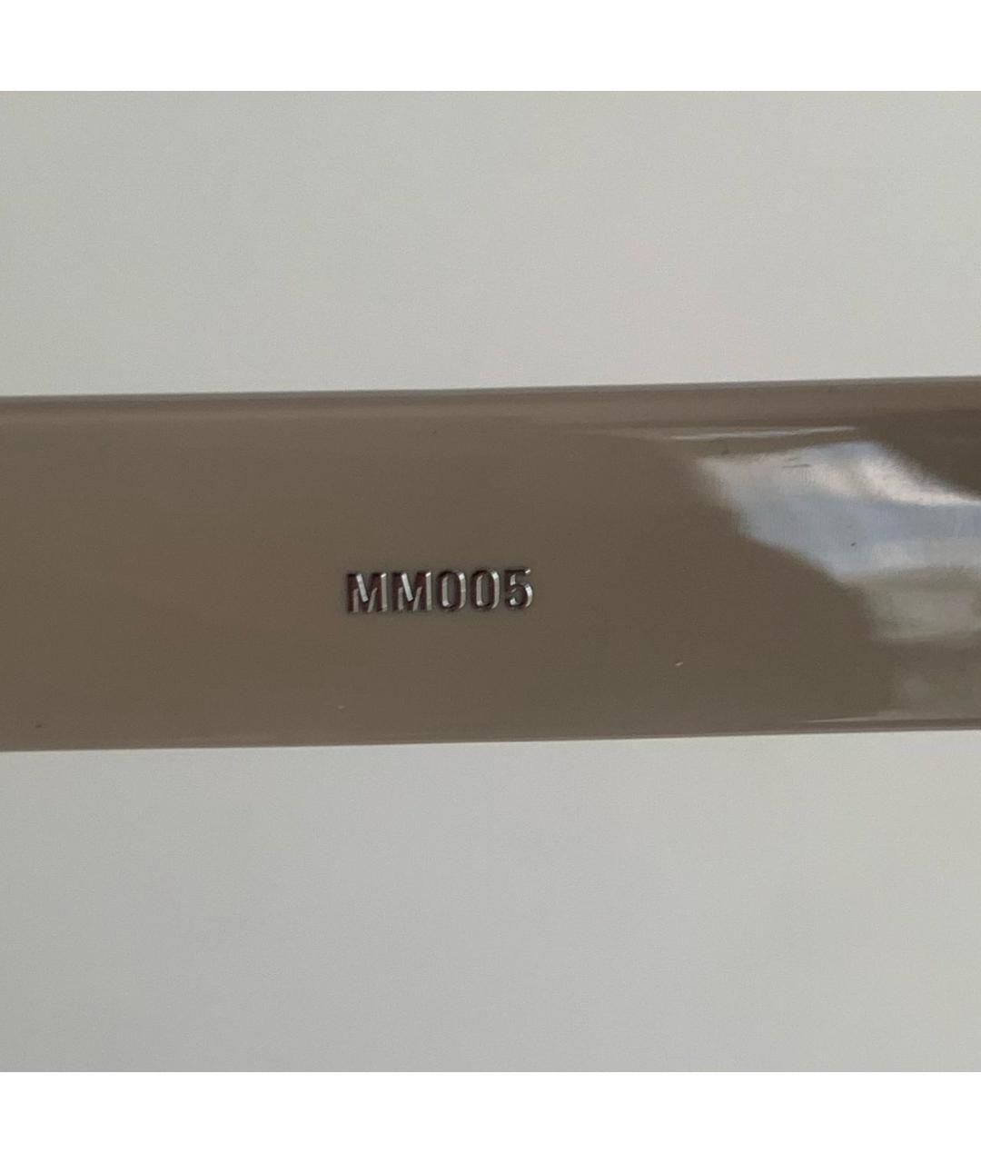 MAISON MARGIELA Бежевые пластиковые солнцезащитные очки, фото 5