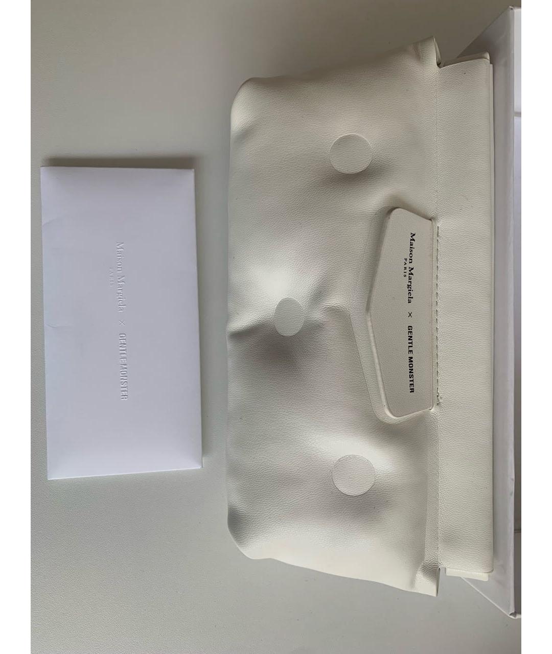MAISON MARGIELA Бежевые пластиковые солнцезащитные очки, фото 4