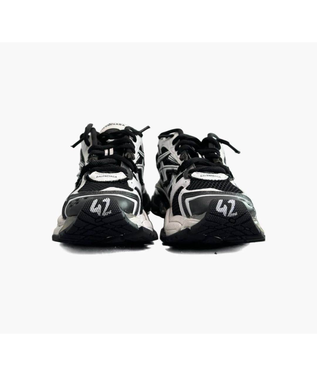 BALENCIAGA Белые кожаные высокие кроссовки / кеды, фото 2