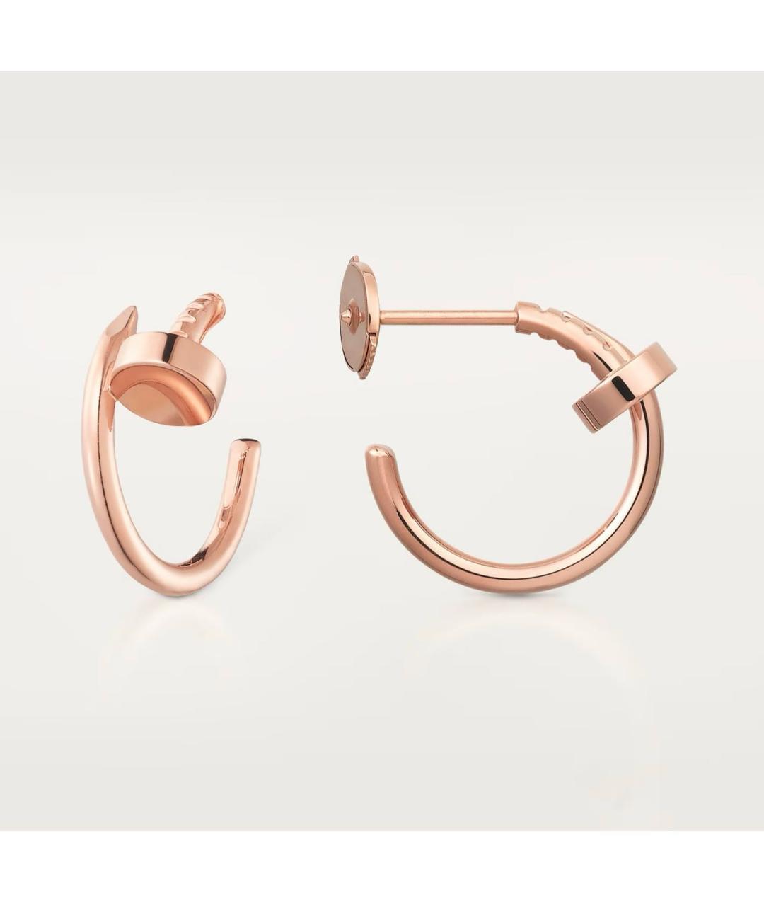 CARTIER Розовые серьги из розового золота, фото 3
