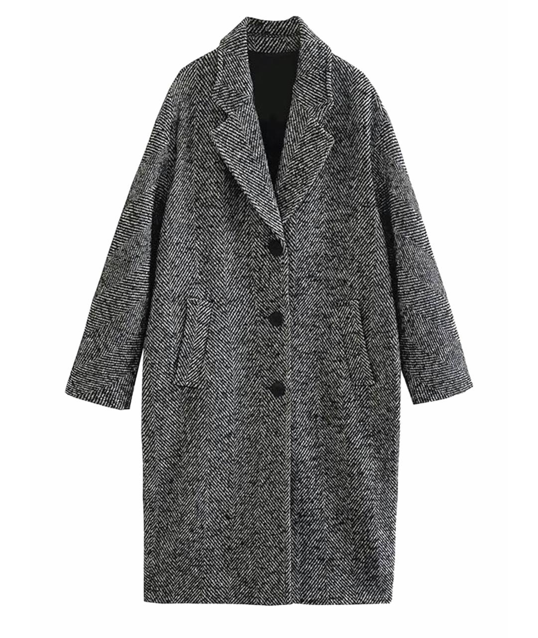 ERMANNO SCERVINO Антрацитовое шерстяное пальто, фото 1