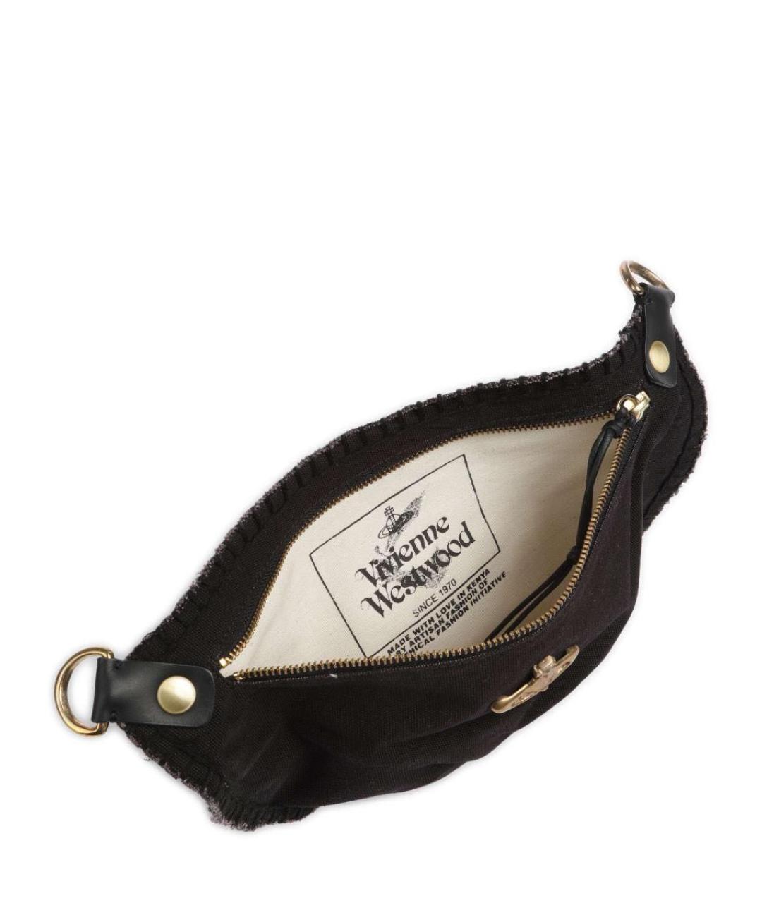 VIVIENNE WESTWOOD Черная деним сумка через плечо, фото 3