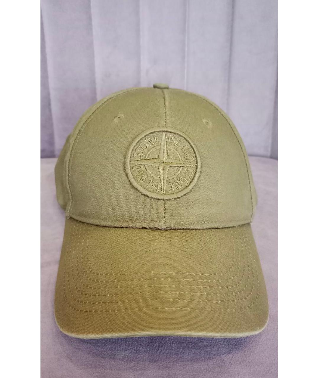 STONE ISLAND Хаки хлопковая кепка/бейсболка, фото 10