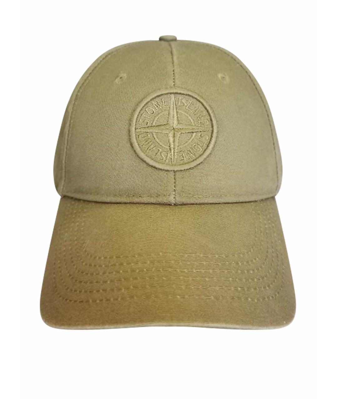 STONE ISLAND Хаки хлопковая кепка/бейсболка, фото 1