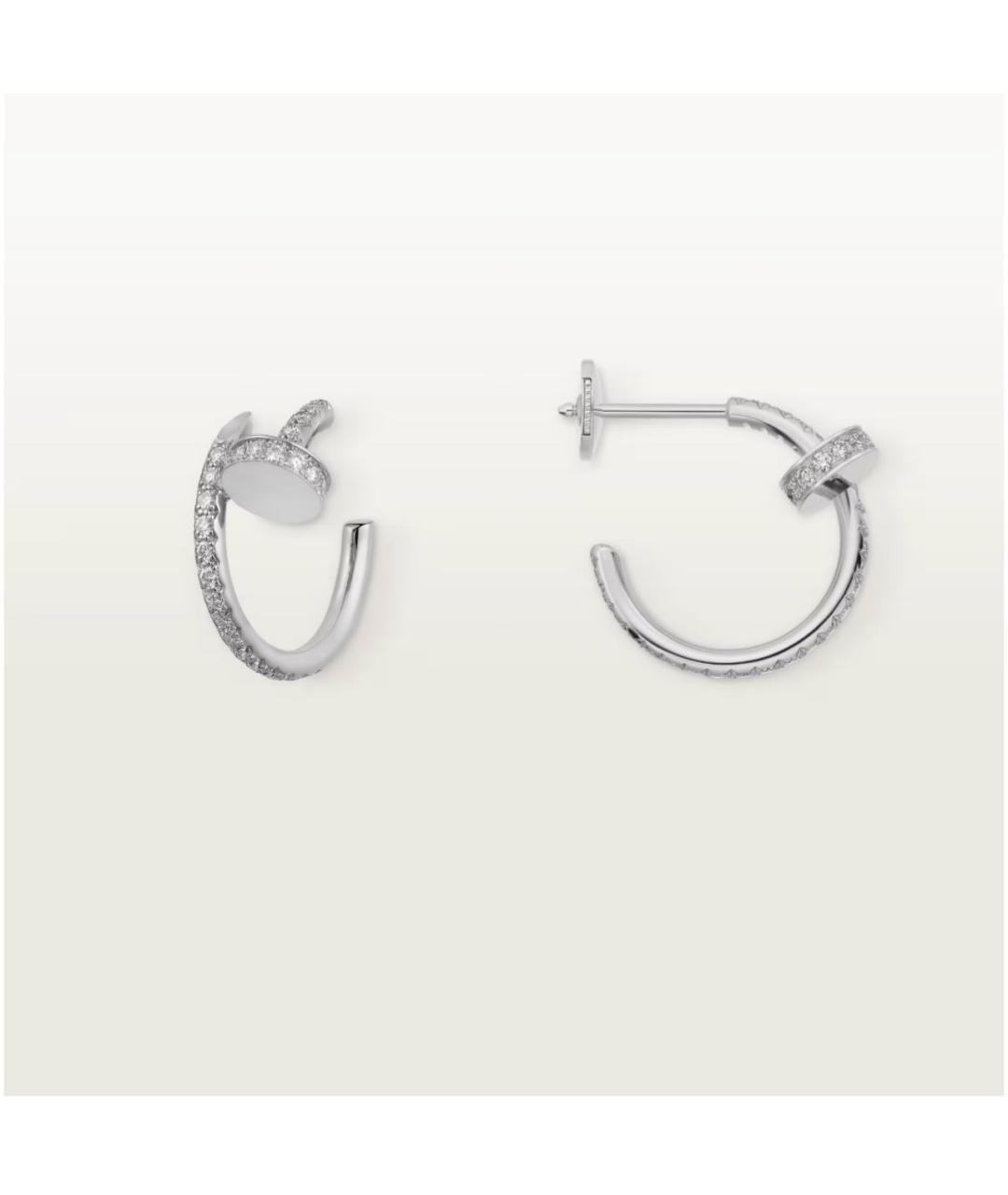 CARTIER Серебряные серьги из белого золота, фото 4