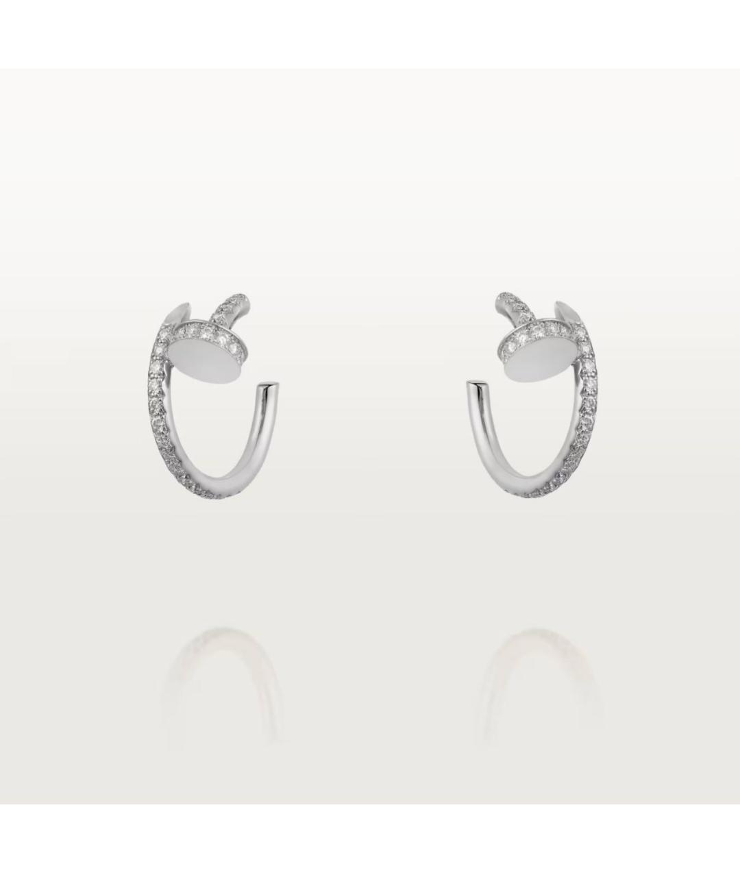 CARTIER Серебряные серьги из белого золота, фото 8