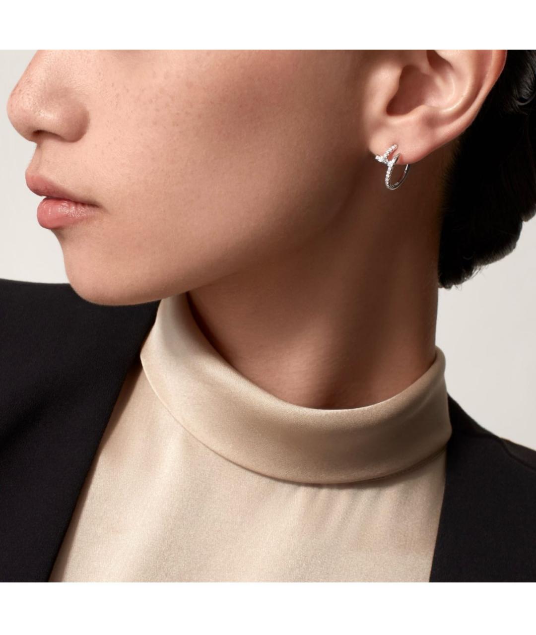 CARTIER Серебряные серьги из белого золота, фото 2