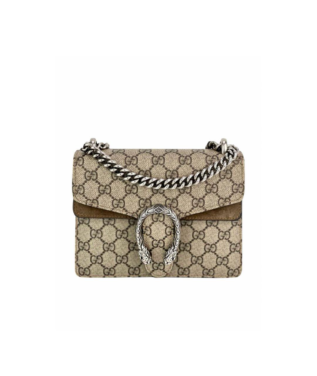 GUCCI Бежевая кожаная сумка через плечо, фото 1